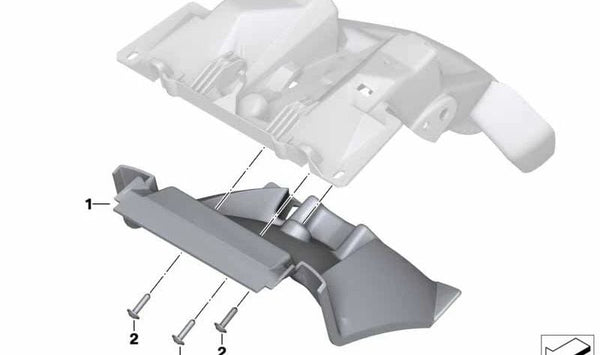 Salpicadero trasero OEM 46627675424 para motos BMW K 1200 S, K 1300 S. Original BMW Motorrad.