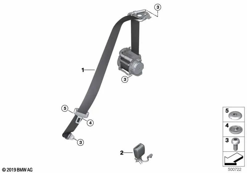 Rear right bumper for BMW F91, G14 (OEM 72118076156). Original BMW.