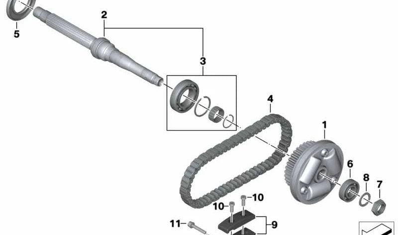 ISA screw with washer for BMW 1 Series F20, F21, 2 Series F22, F23, F87, 3 Series F30, F31, F34, 4 Series F32, F33, F36 (OEM 07129907485). Original BMW
