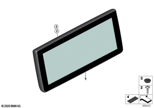 Tela de informações centrais para BMW i01, i01N (OEM 65509306742). BMW original