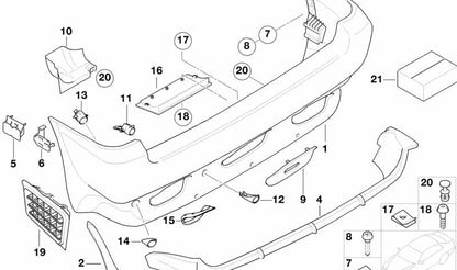 Sujetador de Expansión para BMW E81, E82, E87, E88, F20, F21, F40, F52, F70, F22, F23, F44, F45, F46, F87, G42, G87, U06, E30, E36, E46, E90, E91, E92, E93, F30, F31, F34, F35, F80, G20, G21, G28, G80, G81, F32, F33, F36, F82, G22, G23, G26, G82, G83, E34