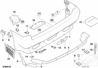 Lens screw for BMW E92, E93, F07, F10, F11, F18, E53 (OEM 63176906915). Original BMW