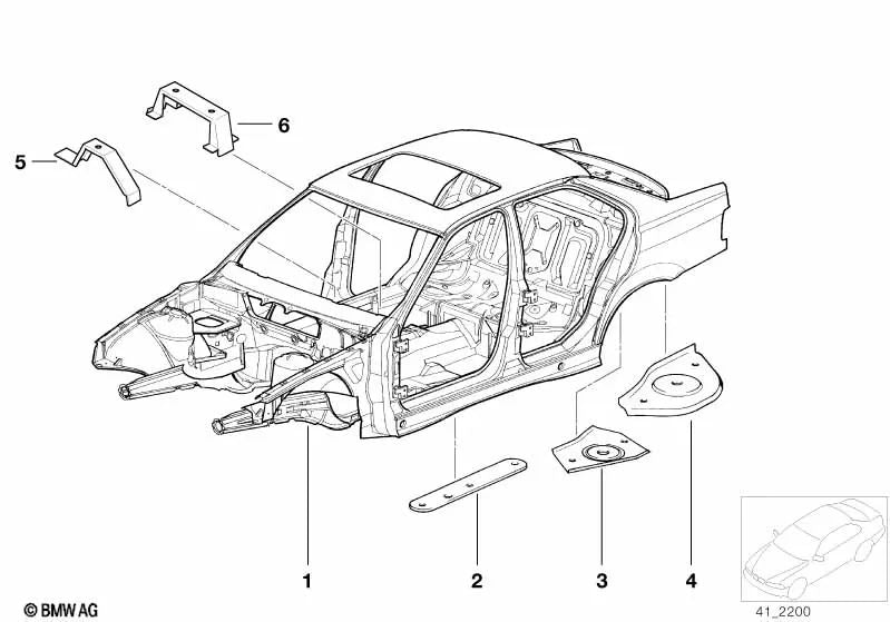 Hitzeschutzmatte for BMW E46, F30, F80 (OEM 51482233491). Genuine BMW