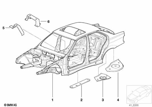 Hitzeschutzmatte per BMW E46, F30, F80 (OEM 51482233491). BMW originale