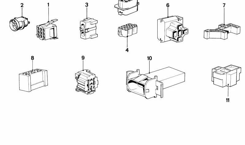 Conector eléctrico OEM 61131358831 para BMW E21, E30, E28, E34, E24, E23. Original BMW.