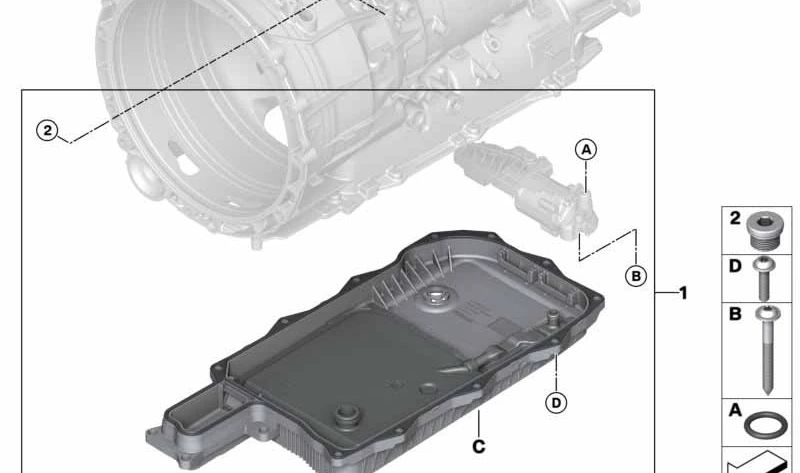 RIPARAZIONE GIOCO O -O -RING OEM 24348632193 per BMW F30, F31, G20, G21, F18, G30, G31, G38, G11, G12, G01, F15, G05. BMW originale.