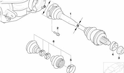 Abrazadera de Manguera para BMW E46 (OEM 33217504525). Original BMW