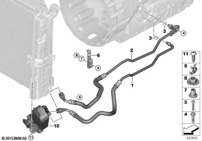 Tuyau de refroidissement à huile (retour) pour BMW Z4 E89 (OEM 17227585926). BMW d'origine