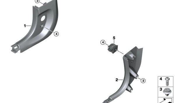 Panel lateral derecho inferior OEM 51437456356 para BMW Z4 G29. Original BMW.