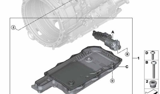 OEM 24008632208 electric oil pump repair kit for BMW F30, F31, G20, G21, F18, G30, G31, G38, G11, G12, G01, F15, G05. Original BMW.