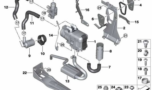 Tubo de combustible OEM 64126835252 para BMW G05, G06, G07 (X5, X6, X7) Todos los modelos compatibles. Pieza original BMW.