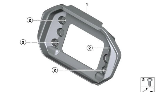 Panel de protección trasero del cuadro de instrumentos OEM 46638566923 para motos BMW C 400 GT (K08) 2018-2024. Original BMW Motorrad.