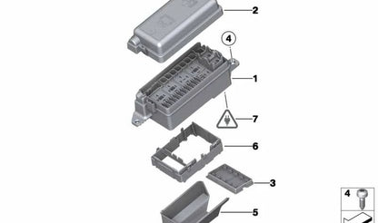Tapa distribuidor eléctrico OEM 61149213374 para MINI R55, R56, R57, R58, R59, R60, R61, F55, F56, F57. Original MINI.