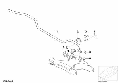 Suporte de suspensão para BMW Série 7 E38, Z8 E52 (OEM 33551095696). BMW original