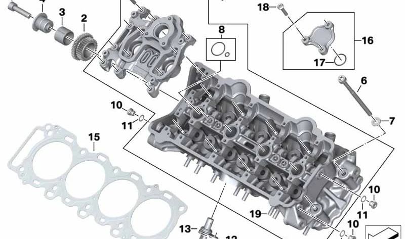 Tornillo cilíndrico M6x40 OEM 07129909665 para motos BMW S 1000 R, S 1000 RR, S 1000 XR, M 1000 R, M 1000 RR, M 1000 XR. Original BMW Motorrad.