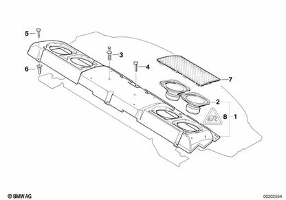 Logement de pergage pour BMW E38 (OEM 61138352323). BMW d'origine.