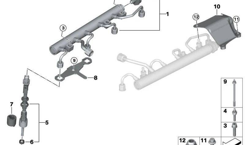 Sensor de presión de combustible OEM 13538631820 para MINI {F54, F54N, F55, F55N, F56, F56N, F57, F57N, F60, F60N, F65, F66, U25} y BMW {F40, F52, F70, F44, F45N, F46, F46N, G42, G87, U06, G20, G20N, G21, G21N, G28, G28N, G80, G80N, G81, G81N, G22,
