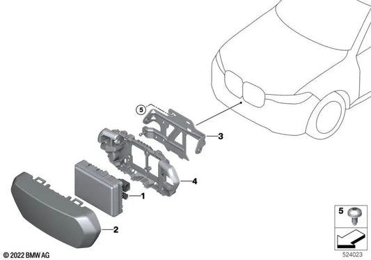 Langzeit -Front -Radarsensor für BMW 2 U06 -Serie, 5 G60 -Serie, 7 G70 -Serie, i20, x1 U11 U12, x5 F95n G05N G18N, X6 F96N G06N, X7 G07N, XM G09 (OEM 66315A8A328). Original BMW