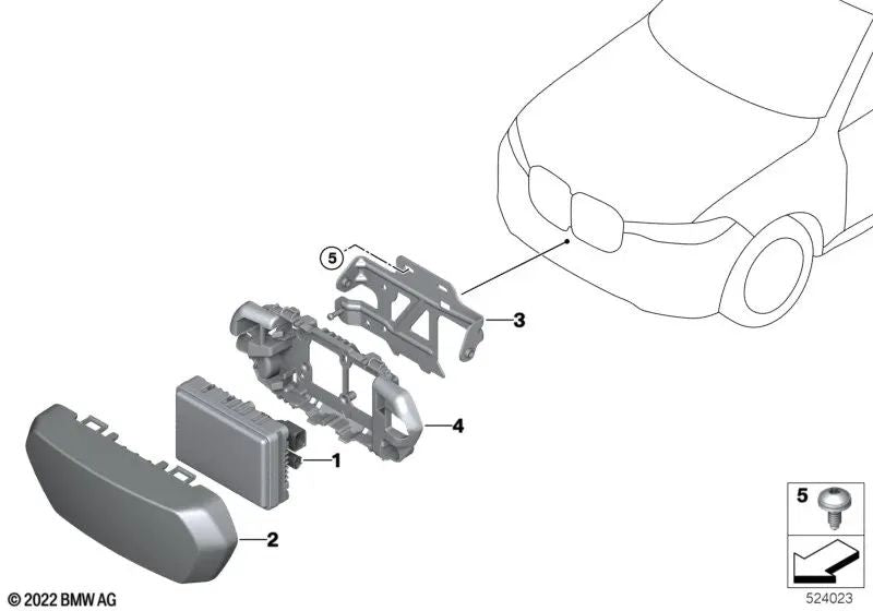 Radom for BMW X5 F95N, G05N, G18N, X6 F96N, G06N, X7 G07N, Genuine BMW.