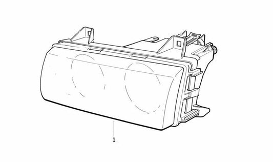 Faros delanteros izquierdo OEM 63128353545 para BMW E36. Recambio original BMW.