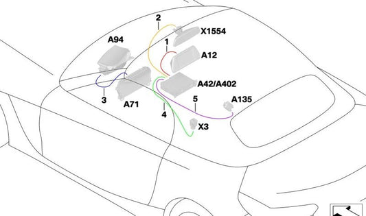 Câble de connexion pour BMW Z4 G29 (OEM 61118717984). BMW d'origine