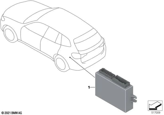 Dispositif de contrôle pour les autorités pour BMW F46, F30, G30, F48, G01 (OEM 61358071814). BMW d'origine