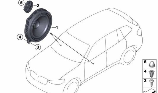 Estéreo estéreo OEM 65136809626 para BMW G42, G20, G01, G08, F97, G02, F98, G05, G06. BMW original.