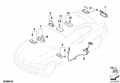 Beleuchtung des linken Türgriffs für BMW E82, E88 (OEM 63317184361). Original BMW