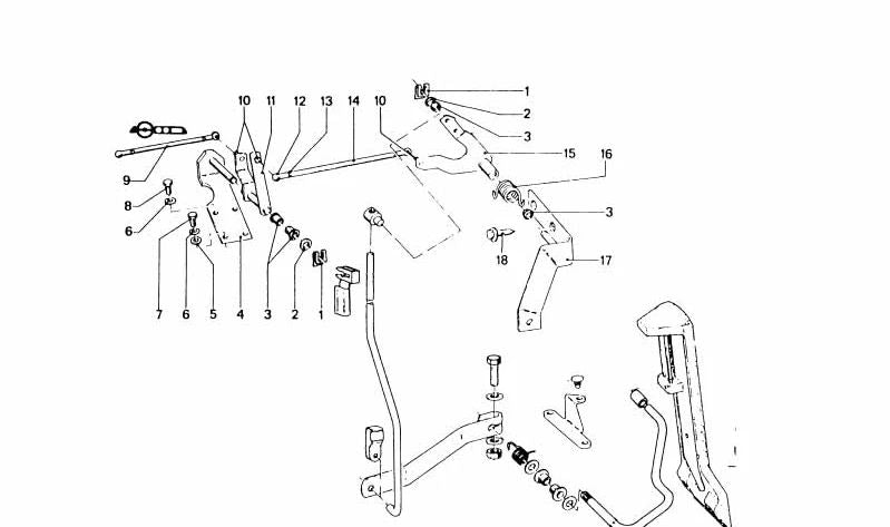 OEM change lever 35411107365 for BMW E23, E24, E28, E30, E31, E32, E34, E36, E38, E39, Z3. Original BMW.