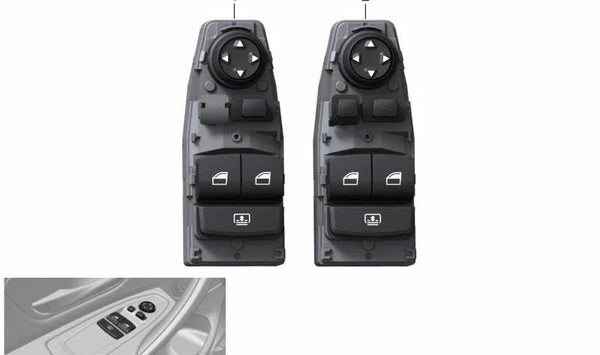 Módulo interruptor de elevalunas eléctrico lado conductor OEM 61319362128 para BMW F32, F82. Original BMW.