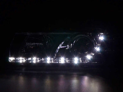 Faros delanteros LED con aspecto DRL BMW Serie 3 Coupé, Cabrio E36 92-98 cromado
