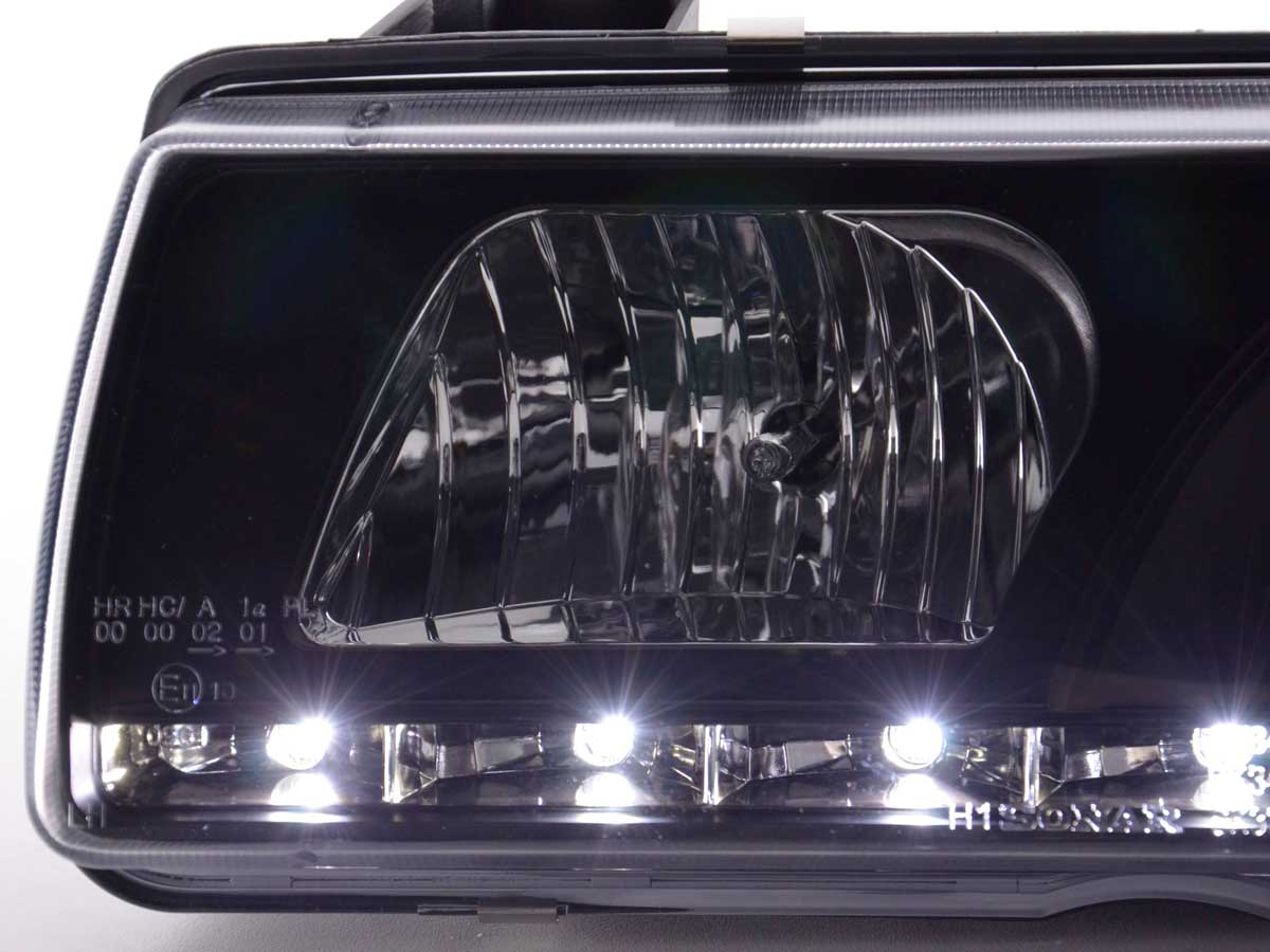 Faros delanteros LED con aspecto DRL para BMW Serie 3 Coupé, Cabrio E36 92-98 negro