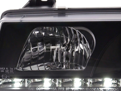 Faros delanteros LED para BMW Serie 3 E36 Coupé/Cabrio 92-98 en negro para volante a la derecha