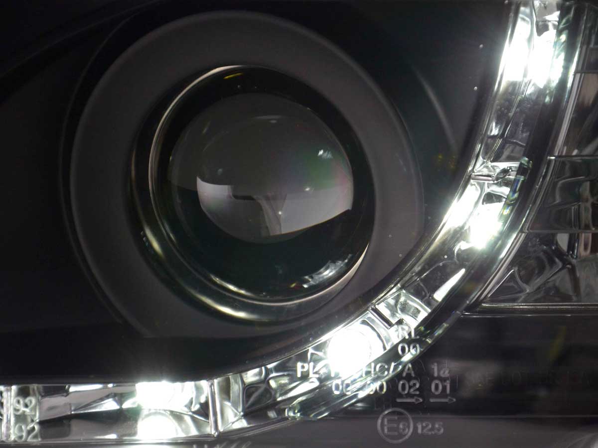 Faros De Luz Diurna Luces Conducción Led Bmw Serie 3 E36 Limo / Touring Negro Para Volante A La