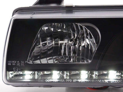 Faros De Luz Diurna Luces Conducción Led Bmw Serie 3 E36 Limo / Touring Negro Para Volante A La