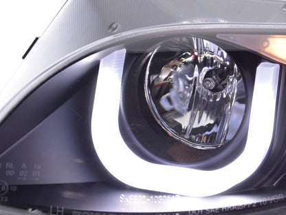 LED front headlights with DRL appearance for BMW 3 E46 Berlina/Touring 02-05 in Black for Right Rleeb