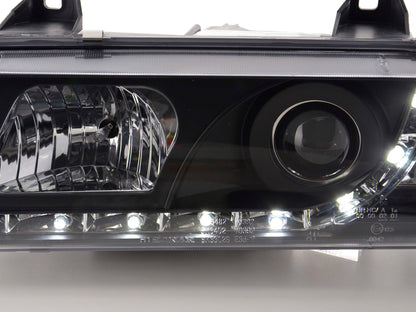 Faros delanteros LED para BMW Serie 3 E36 Coupé 92-99 en negro