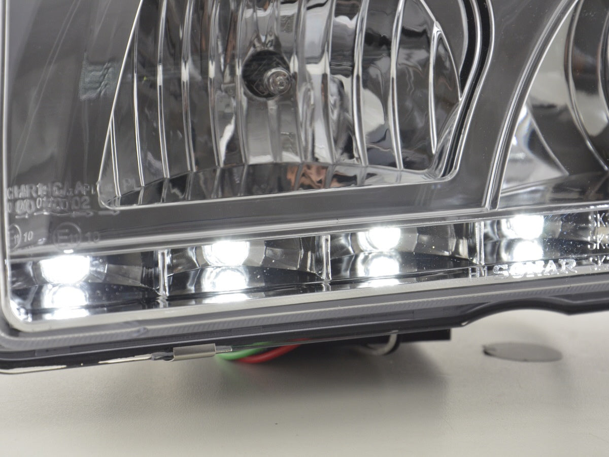 Faros delanteros LED luces diurnas BMW Serie 3 E36 Berlina 92-98 cromado