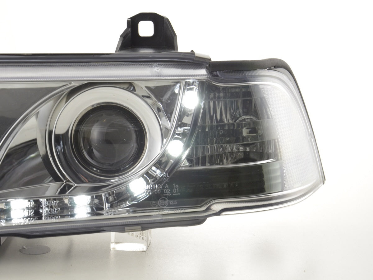 Faros delanteros LED luces diurnas BMW Serie 3 E36 Berlina 92-98 cromado