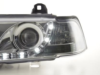 Faros delanteros LED luces diurnas BMW Serie 3 E36 Berlina 92-98 cromado