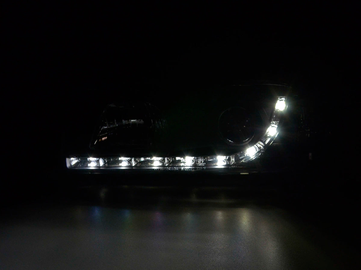 Faros delanteros LED luces diurnas BMW Serie 3 E36 Berlina 92-98 negro