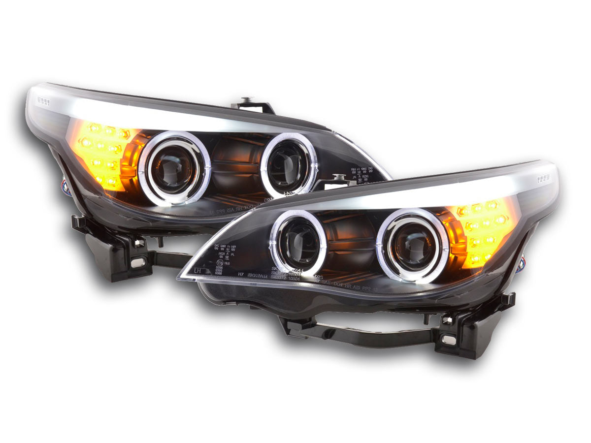 Faros delanteros delanteros BMW Serie 5 E60 / E61 03-07 negro