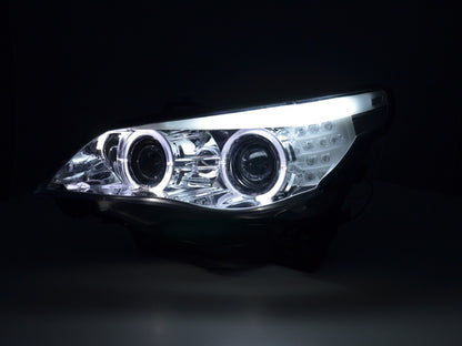 Faros delanteros delanteros BMW Serie 5 E60 / E61 03-07 cromados