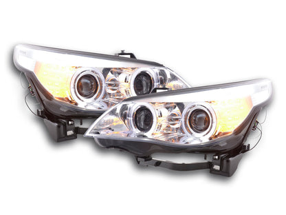 Faros delanteros delanteros BMW Serie 5 E60 / E61 03-07 cromados