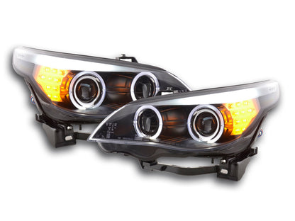 Faros delanteros delanteros BMW Serie 5 E60 / E61 03-07 negro