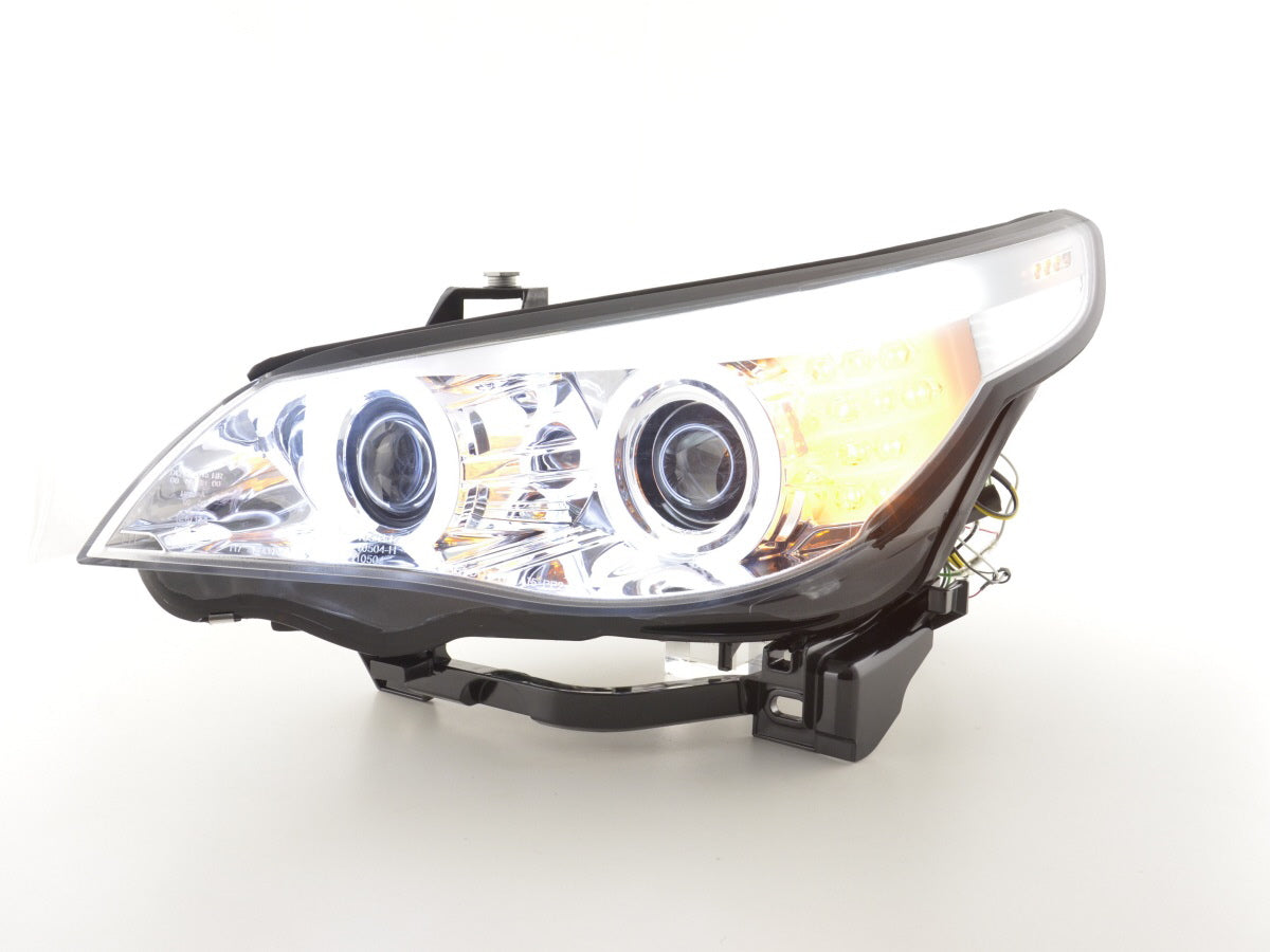 Faros delanteros xenón ojos de angel CCFL BMW 5er E60 / E61 05-08 cromados