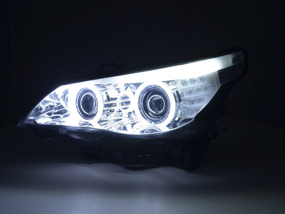 Faros delanteros xenón ojos de angel CCFL BMW 5er E60 / E61 05-08 cromados