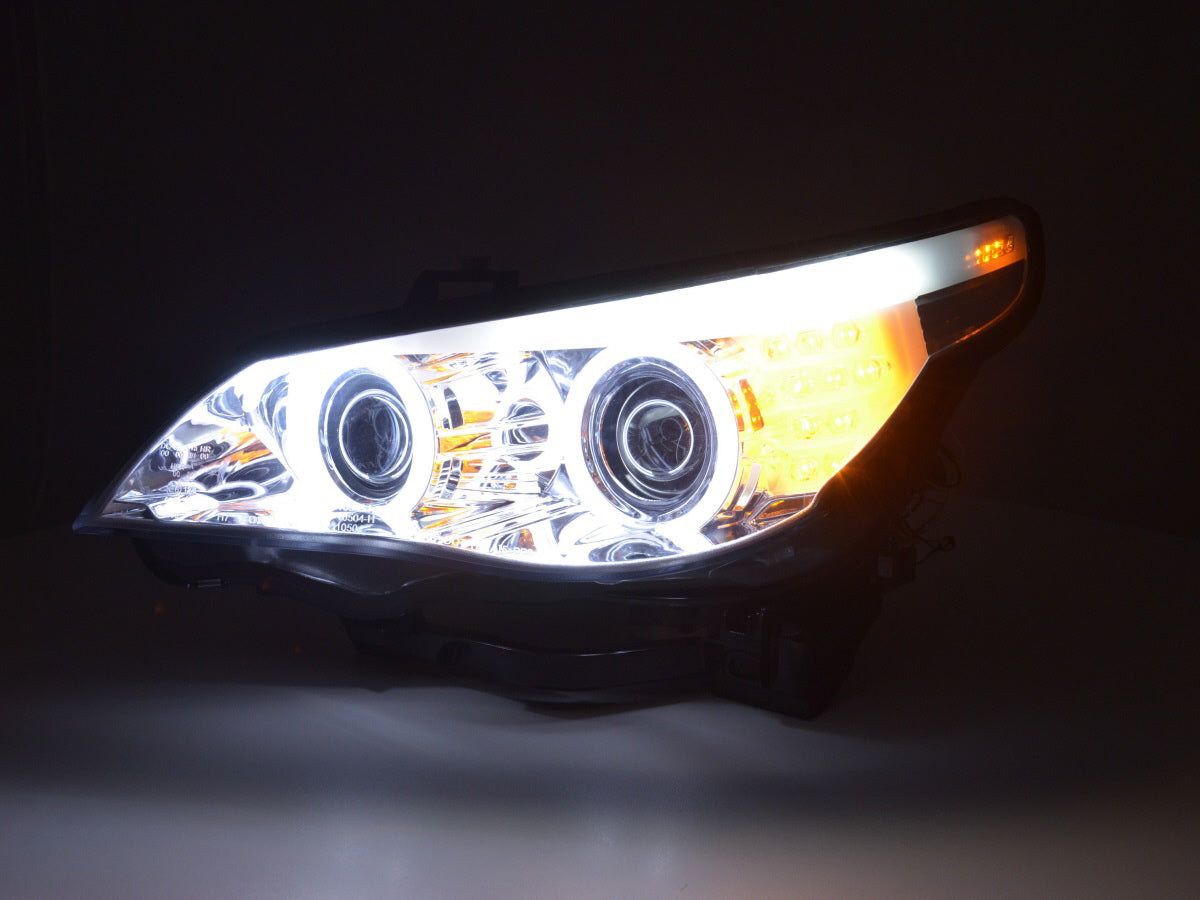Faros delanteros xenón ojos de angel CCFL BMW 5er E60 / E61 05-08 cromados