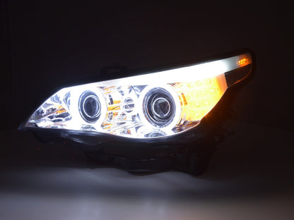 Faros delanteros xenón ojos de angel CCFL BMW 5er E60 / E61 05-08 cromados