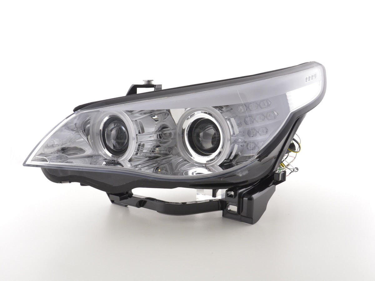 Flash headlights xenon Angel CCFL BMW 5er E60 / E61 05-08 chrome